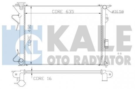 Радиатор охлаждения Hyundai Grandeur, Sonata V, Kia Magentis KALE OTO R Kale-oto-radyato 369800
