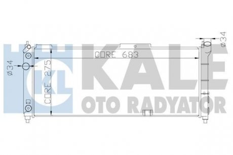 OPEL Радиатор охлаждения Combo,Corsa B 1.2/1.6 Kale-oto-radyato 371100 (фото 1)