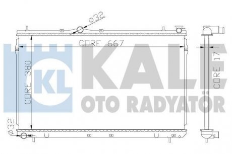 KALE HYUNDAI Радиатор охлаждения Coupe,Lantra II 1.5/2.0 96- Kale-oto-radyato 372400