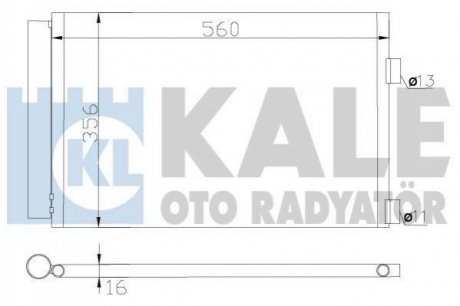 Радиатор кондиционера Citroen Belingo, C4, C4 I, C4 Picasso I KALE OTO RADYATOR Kale-oto-radyato 377900