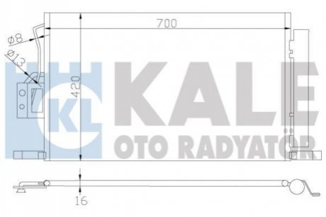 Радіатор кондиционера Hyundai Santa Fe II Kale-oto-radyato 379300