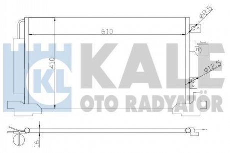 Радиатор кондиционера Citroen C4 Aircross, C-Crooser, Mitsubishi ASX KA Kale-oto-radyato 381700