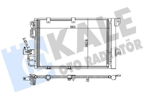 KALE OPEL Радиатор кондиционера Astra G,Zafira A Kale-oto-radyato 381900