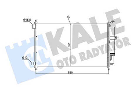 Радіатор кондиціонера Nissan Micra/Juke 03- Kale-oto-radyato 382520