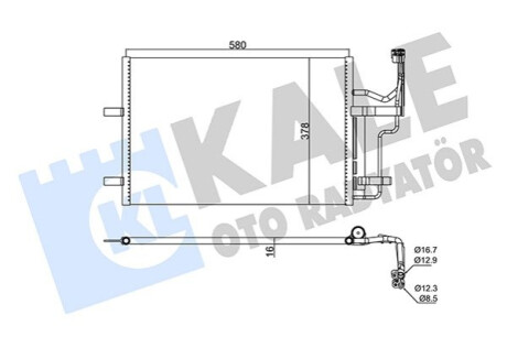 Радиатор кондиционера Mazda 3 (03-09) Kale-oto-radyato 382530