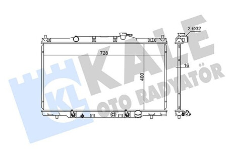 Радиатор двигателя honda cr-v ii Kale-oto-radyato 383900