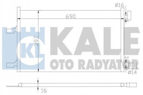 Радиатор кондиционера Chevrolet Cruze, Orlando, Opel Astra J, Astra J GTC (38530 Kale-oto-radyato 385300 (фото 1)
