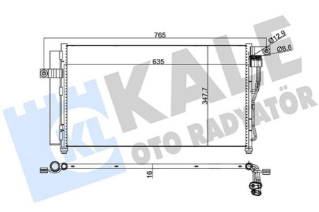 Радиатор кондиционера Hyundai Accent III KALE OTO RADYATOR Kale-oto-radyato 386300