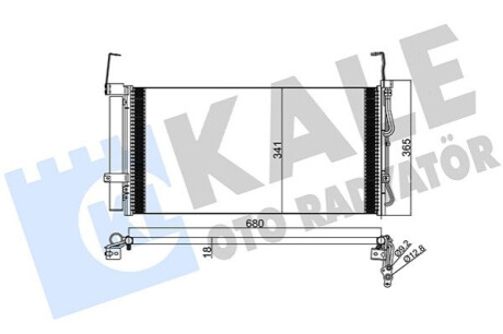 Радіатор кондиціонера Hyundai Santa F? I (Sm) Condenser KALE OTO RADYATOR Kale-oto-radyato 386600