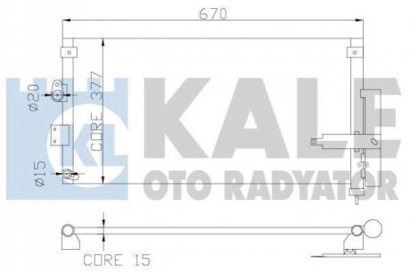 Радиатор кондиционера Honda Civic VIII KALE OTO RADYATOR Kale-oto-radyato 386900
