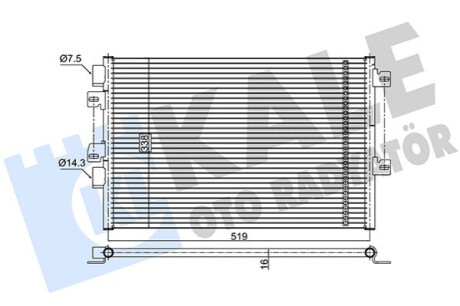 Радиатор кондиционера Nissan Kubistar, Renault Kangoo KALE OTO RADYATOR Kale-oto-radyato 389200