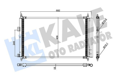 Радіатор кондиціонера Toyota Previa Iii, Rav 4 Iii Condenser KALE OTO RADYATOR Kale-oto-radyato 390000