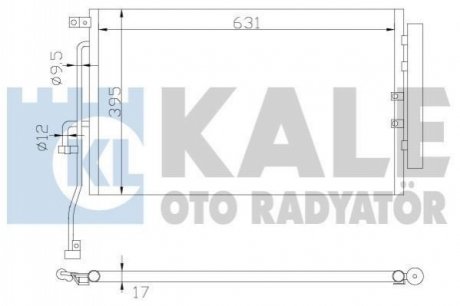 Радиатор кондиционера Chevrolet Captiva, Opel Antara KALE OTO RADYATOR Kale-oto-radyato 391000