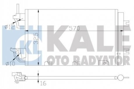 Радиатор кондиционера Opel Astra H, Astra H Gtc, Zafira B KALE OTO RADY Kale-oto-radyato 393500