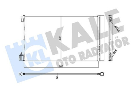 Радиатор кондиционера Opel Insignia A/Chevrolet Malibu Kale-oto-radyato 473299