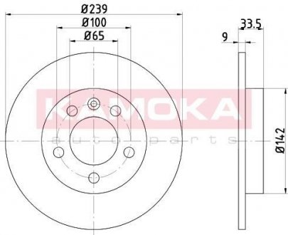 Тормозной диск KAMOKA 103147 (фото 1)