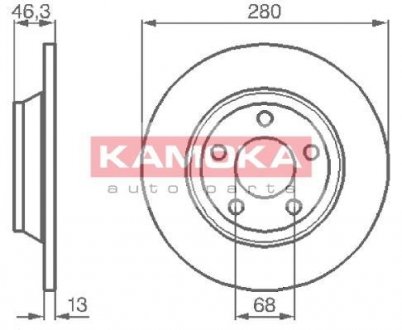 Тормозной диск KAMOKA 1031518 (фото 1)
