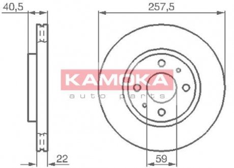 Тормозной диск KAMOKA 1031524 (фото 1)