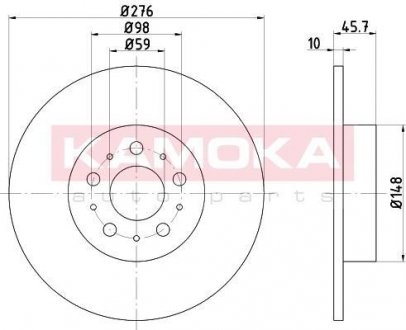Тормозной диск KAMOKA 103158 (фото 1)