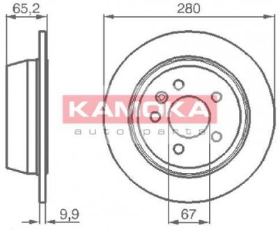Тормозной диск KAMOKA 1031722 (фото 1)
