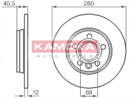Тормозной диск KAMOKA 1032024 (фото 1)