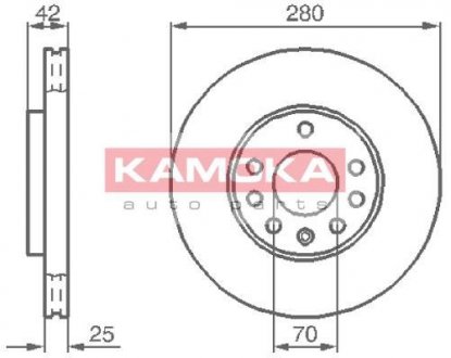Гальмівний диск KAMOKA 1032082