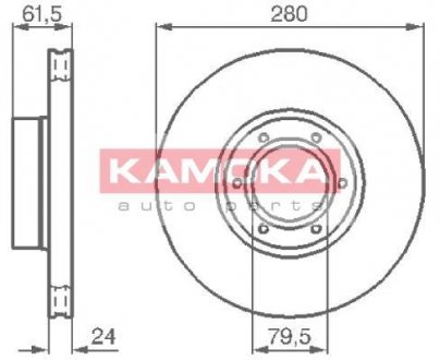 Гальмівний диск KAMOKA 1032134 (фото 1)