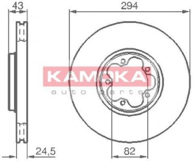 Тормозной диск KAMOKA 1032224 (фото 1)
