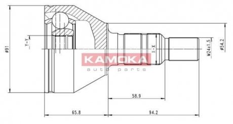 Комплект шарнірів, приводний вал KAMOKA 6039