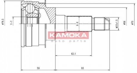 Шарнирный комплект KAMOKA 6478