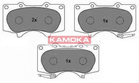 Комплект гальмівних накладок, дискове гальмо KAMOKA JQ101111