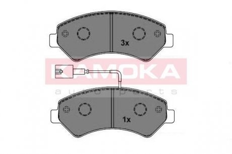 Комплект тормозных накладок, дисковый тормоз KAMOKA JQ101150 (фото 1)