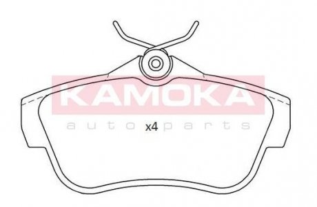 Комплект гальмівних накладок, дискове гальмо KAMOKA JQ101174 (фото 1)