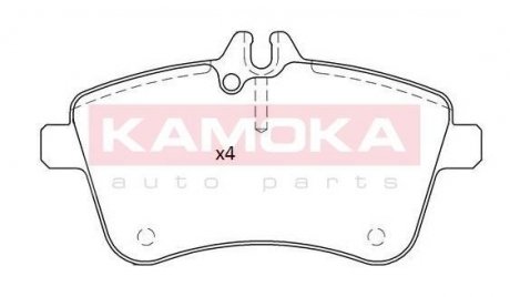 Комплект тормозных накладок, дисковый тормоз KAMOKA JQ101207