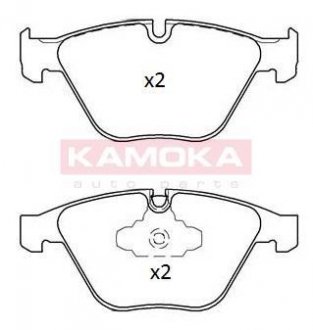 Комплект гальмівних накладок, дискове гальмо KAMOKA JQ101222