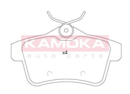 Комплект гальмівних накладок, дискове гальмо KAMOKA JQ101235 (фото 1)