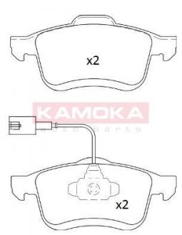 Комплект гальмівних накладок, дискове гальмо KAMOKA JQ101239