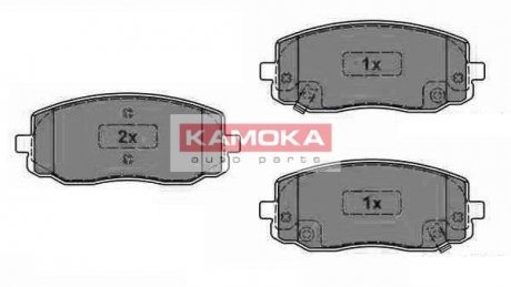 Комплект тормозных накладок, дисковый тормоз KAMOKA JQ1013566 (фото 1)