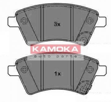 Комплект тормозных накладок, дисковый тормоз KAMOKA JQ1013750 (фото 1)