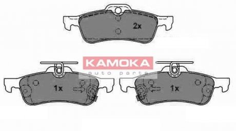 Комплект гальмівних накладок, дискове гальмо KAMOKA JQ1018082