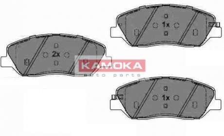 Комплект тормозных накладок, дисковый тормоз KAMOKA JQ1018222