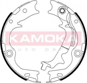 Комплект тормозных колодок, стояночный тормоз KAMOKA JQ212056 (фото 1)