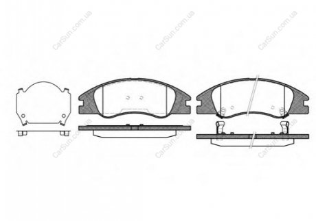 Колодки гальмівні задн - (KoreaAutoParts) (T1519 / ST581012FA20 / SP1167) KAP K07PADE900871