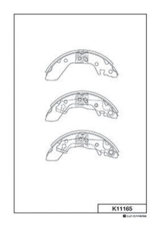 Колодки барабанного тормоза KASHIYAMA K11165