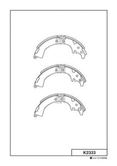Гальмівні колодки (набір) KASHIYAMA K2333