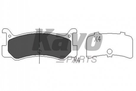 Гальмівні колодки, дискове гальмо (набір) KAVO KBP4535