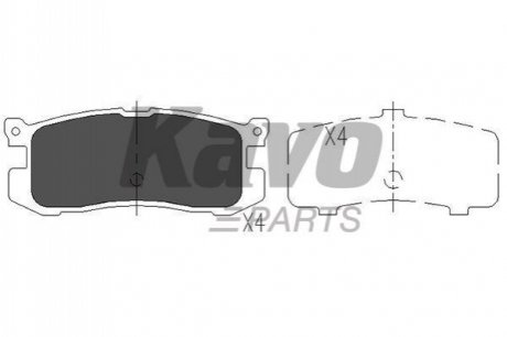 Гальмівні колодки, дискове гальмо (набір) KAVO KBP4537