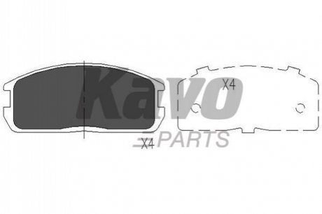 Гальмівні колодки, дискове гальмо (набір) KAVO KBP5524 (фото 1)