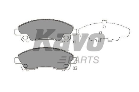 PARTS MITSUBISHI Колодки гальмівні Canter 12- KAVO KBP5549