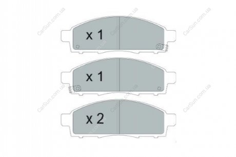 Комплект тормозных накладок, дисковый тормоз KAVO KBP-6599